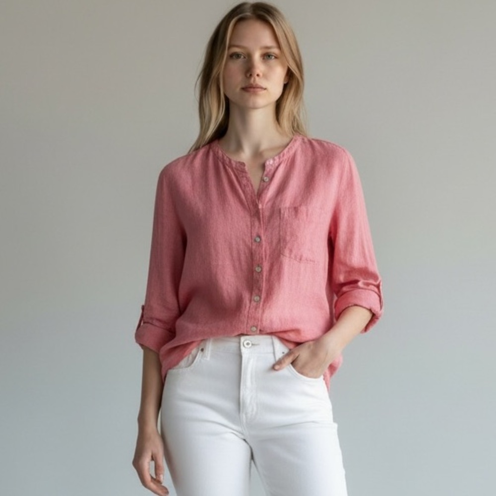🔥FINAL SALE🔥 Sigrid Olsen Pink Button-Up Shirt